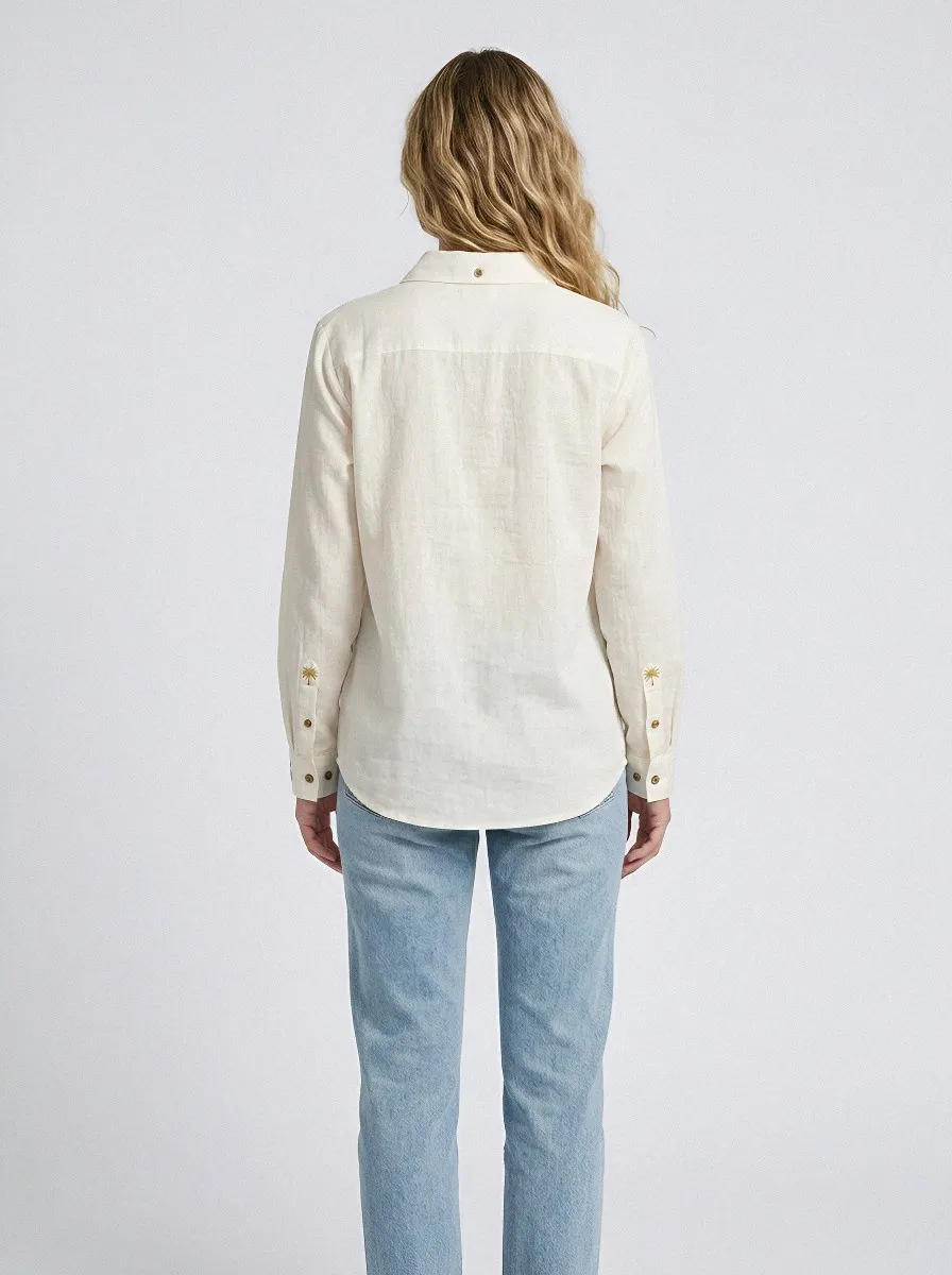 Boho Mandala Moon Casual Shirt