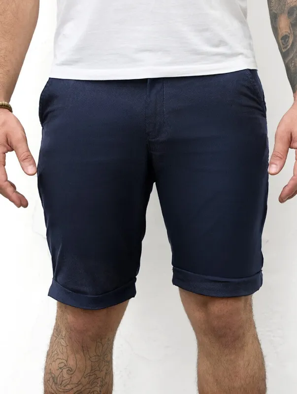 Navy Blue Stretch Shorts