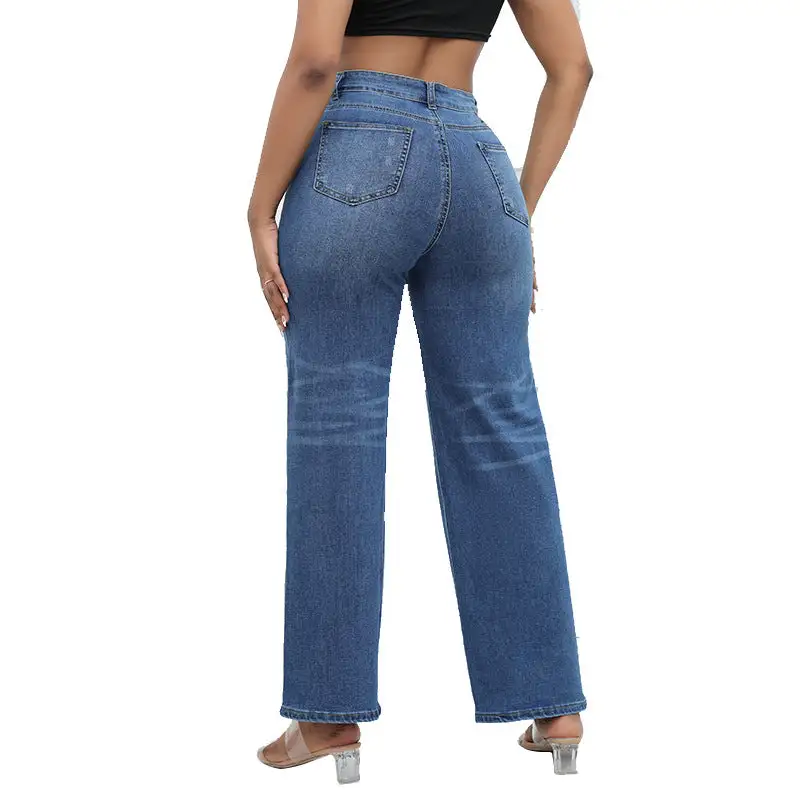 Ripped Wide Leg Jeans