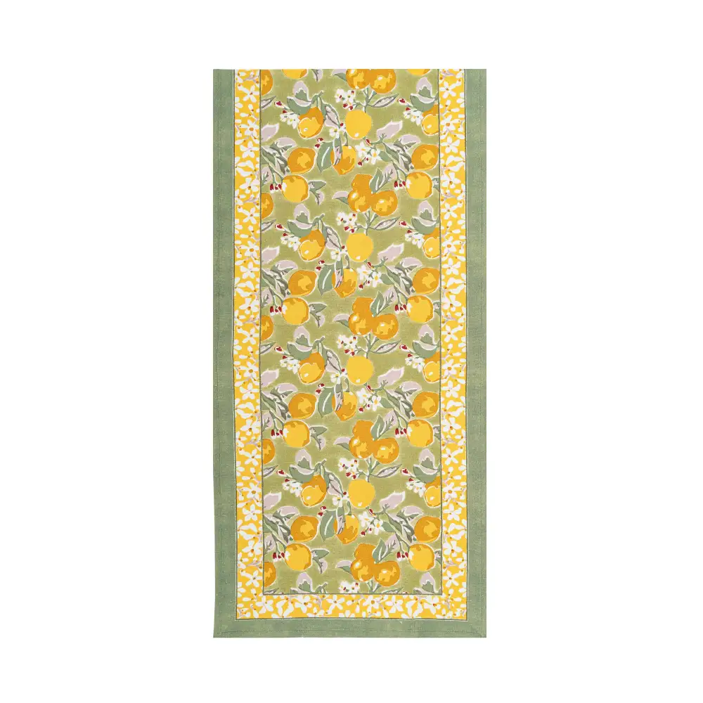 Lemon Blossom Foliage Table Runner