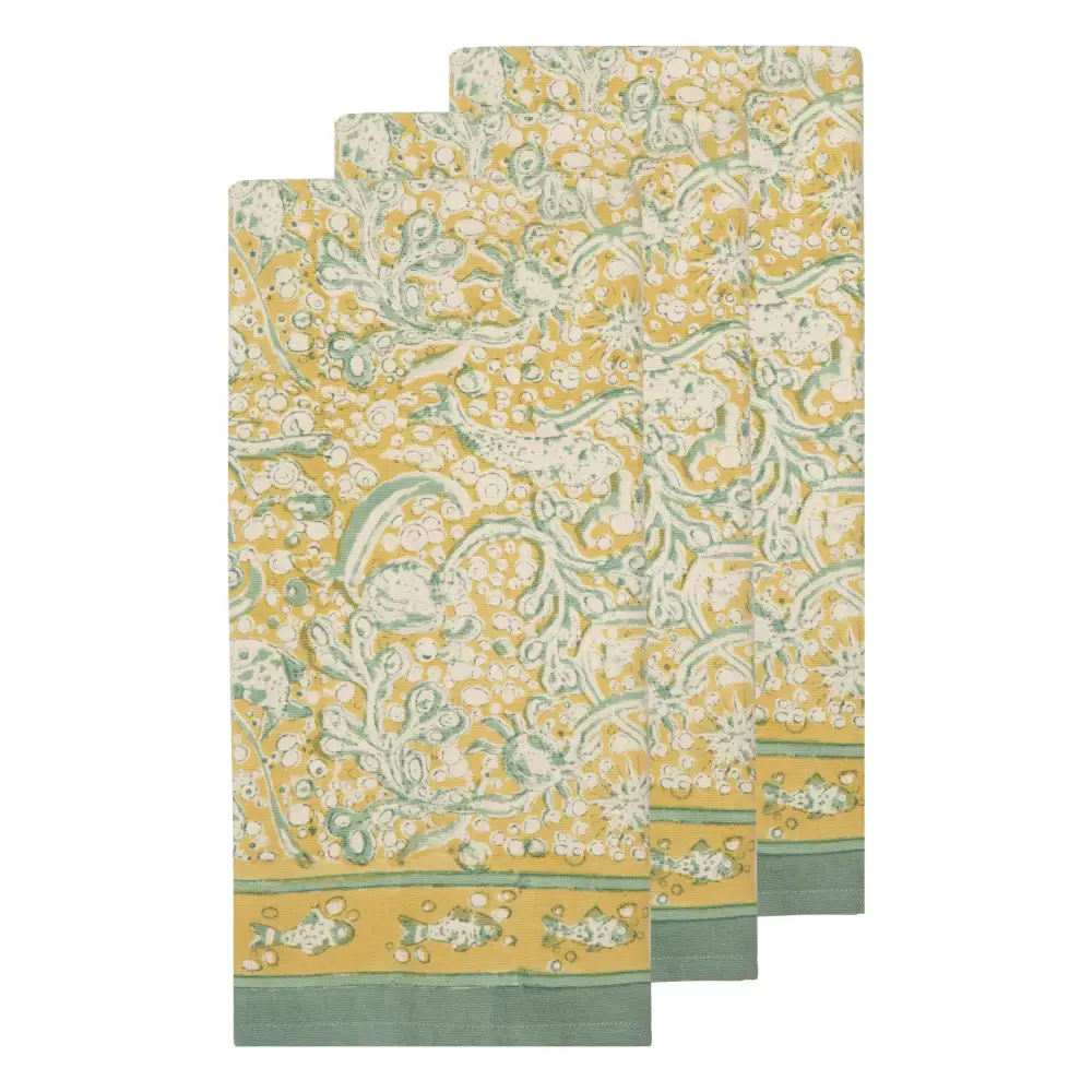 Coastal Botanical Tea Towel Set