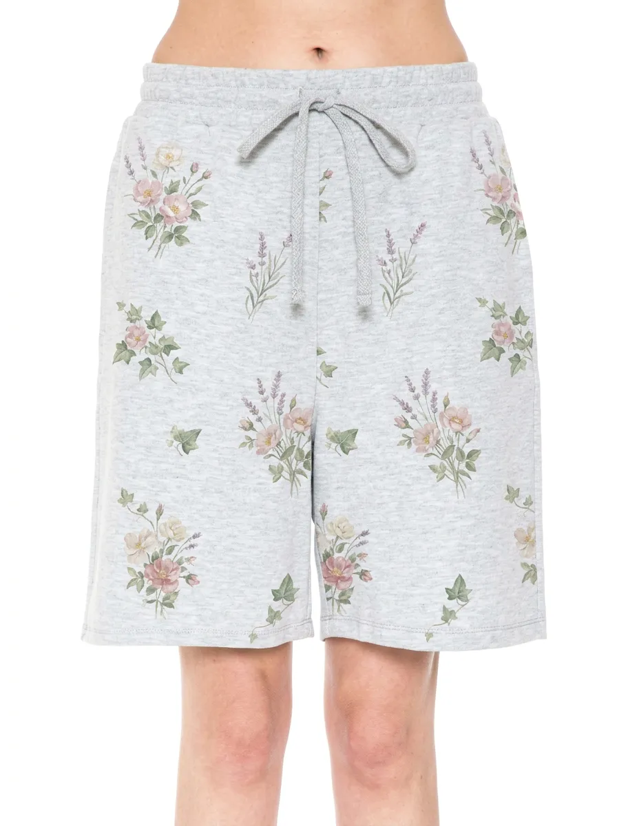 Women's Floral Garden Botanical Printed Lounge Shorts