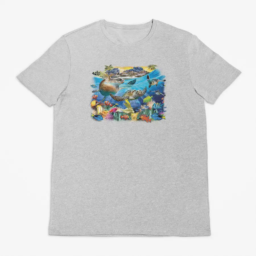 Cotton T-shirt with Turtle Coast Design