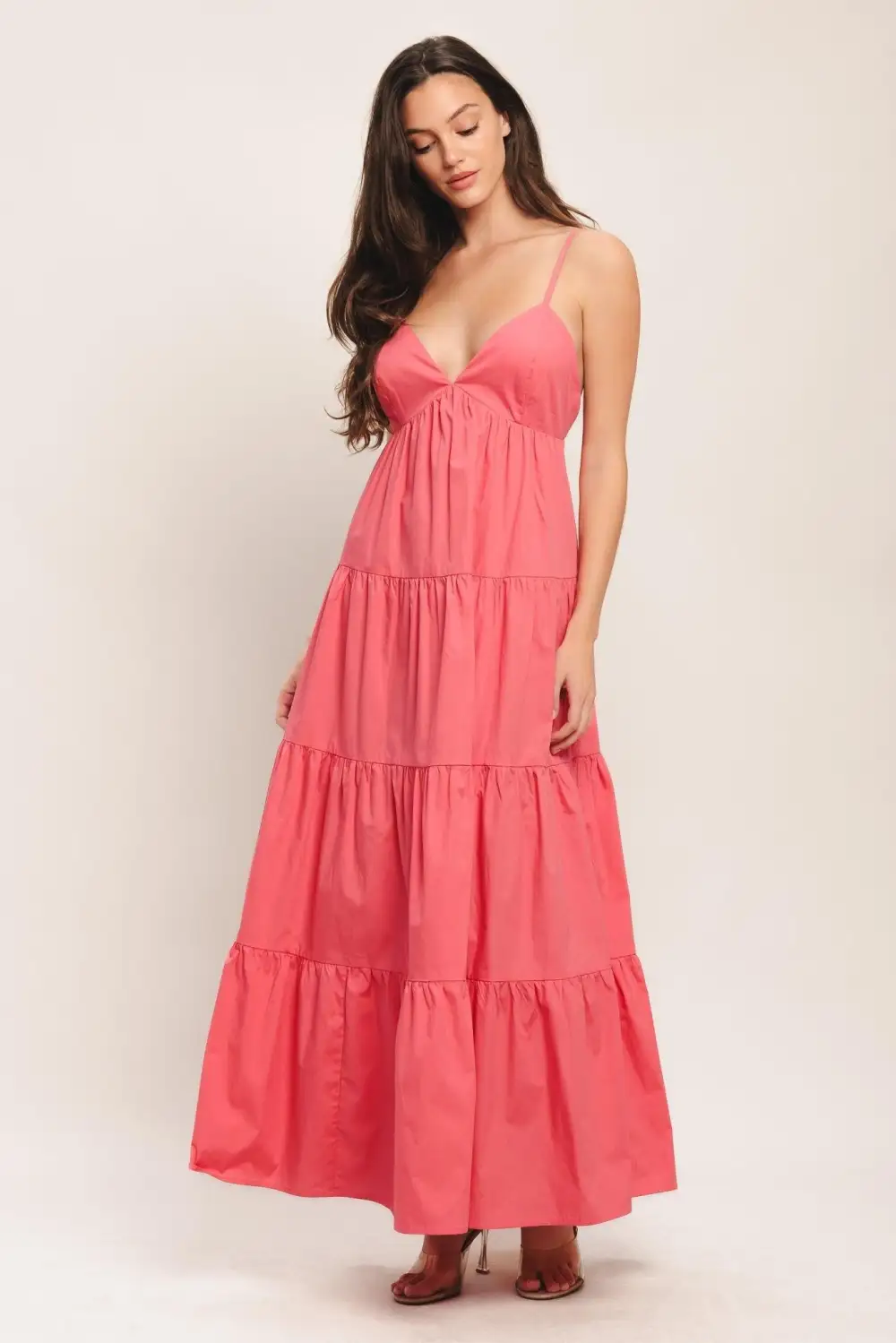 Modern Tiered Cotton Maxi Dress