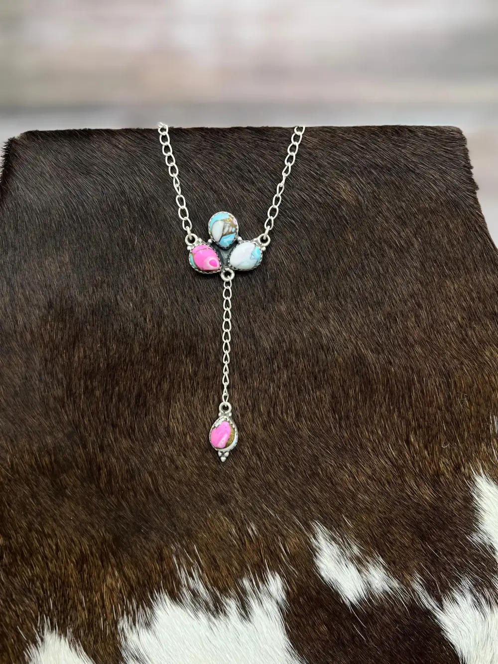 Drop Turquoise Sterling Silver Everyday Necklace
