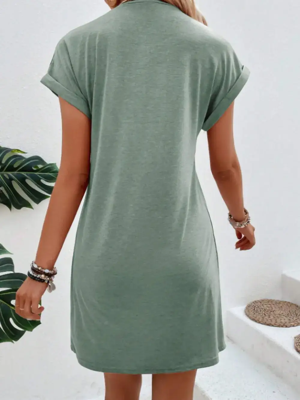 Tee Short-Sleeve Cotton Mini Dress
