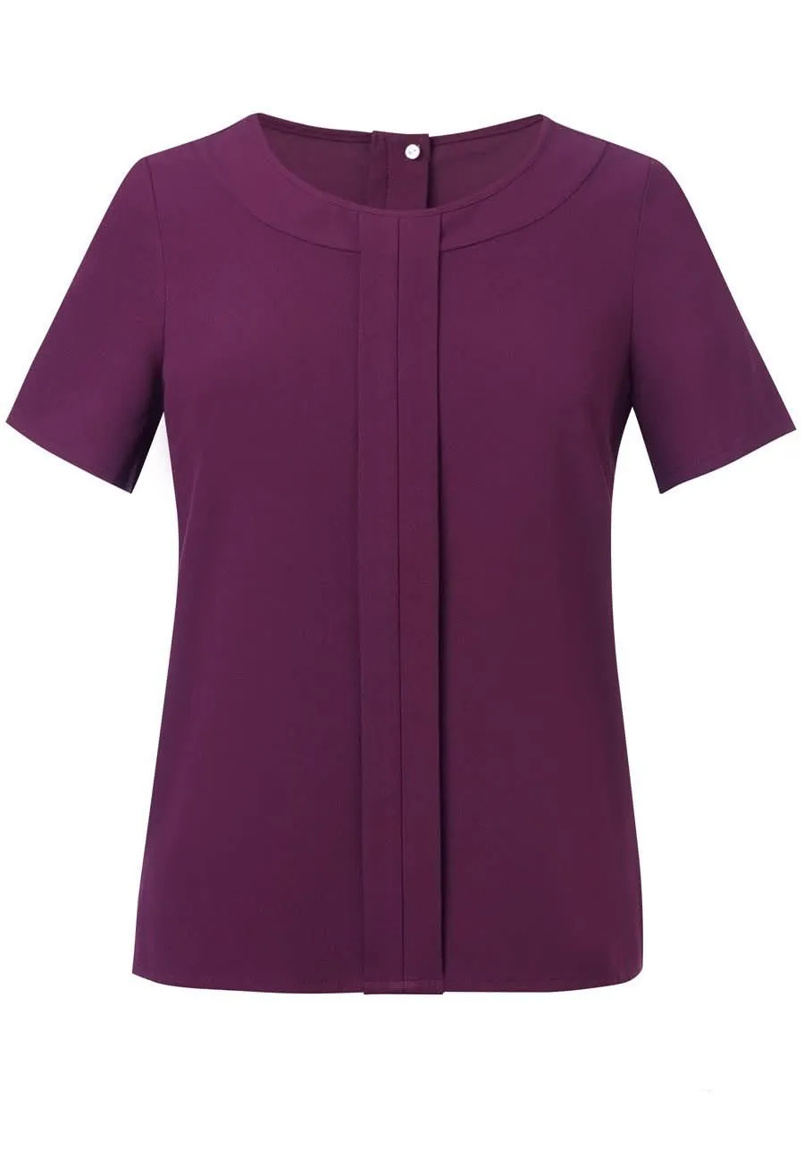 Women's Crepe De Chine Plain Tailored Fit Blouse