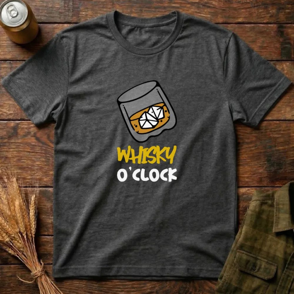Whisky O'Clock Graphic Cotton T-Shirt