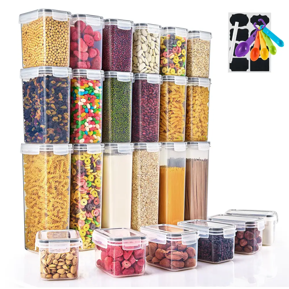 Food Dispenser Plastic Storage Airtight Containers Pack