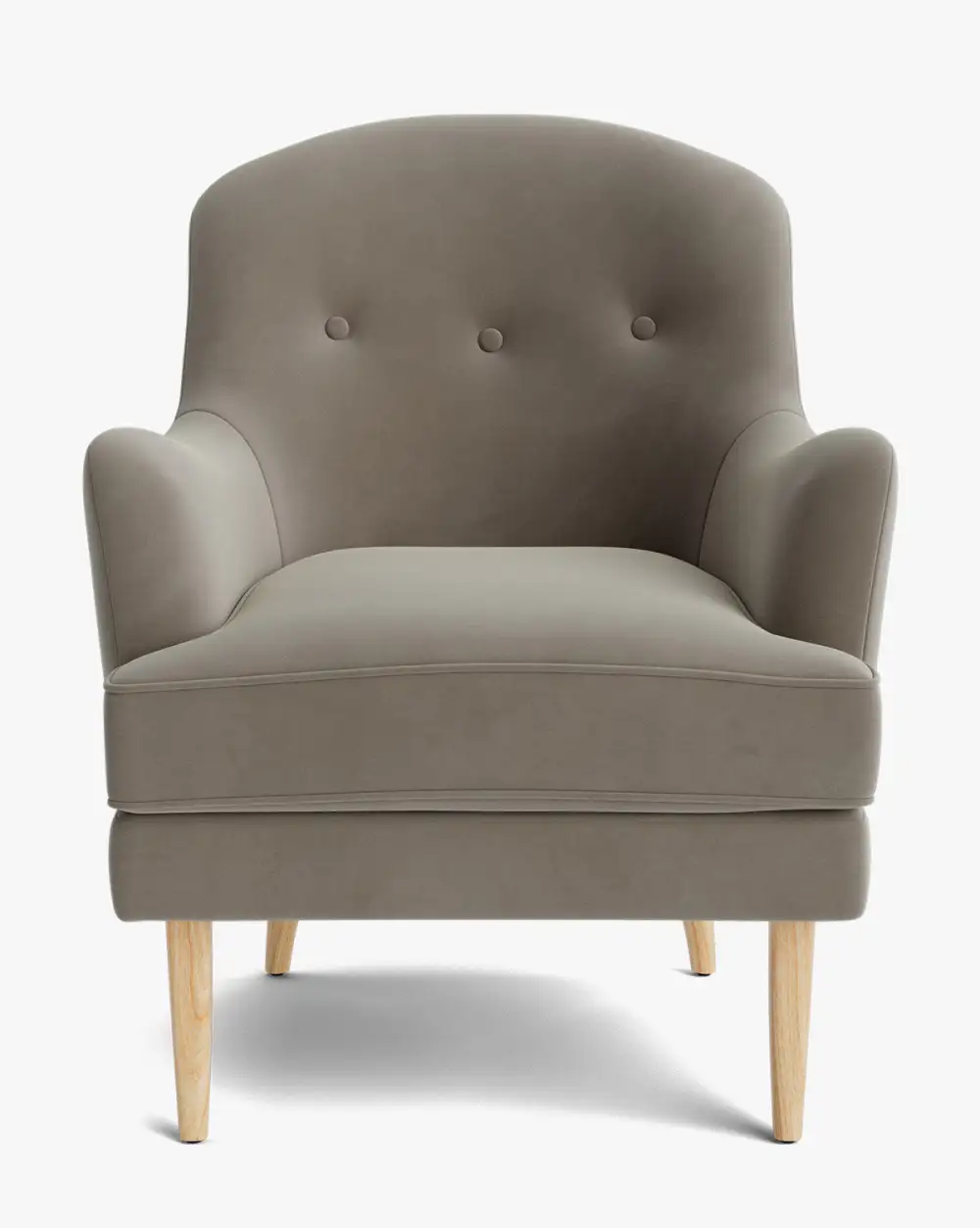 Tufted Wood Lounge Chair