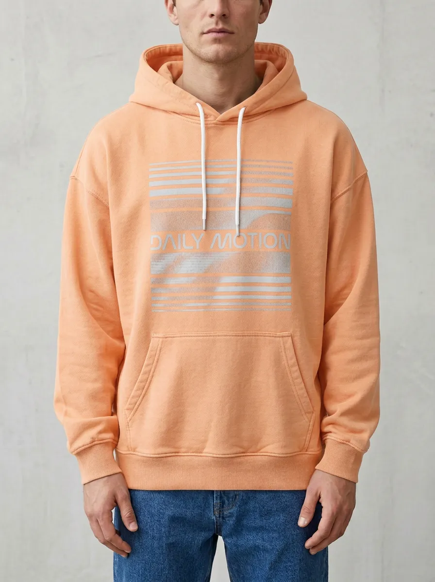Men's Daily Motion Graphic Striped Print Hoodie