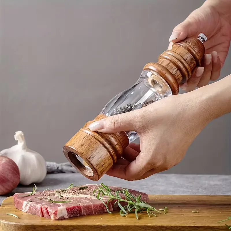 Manual Glass & Wood Spice Grinder