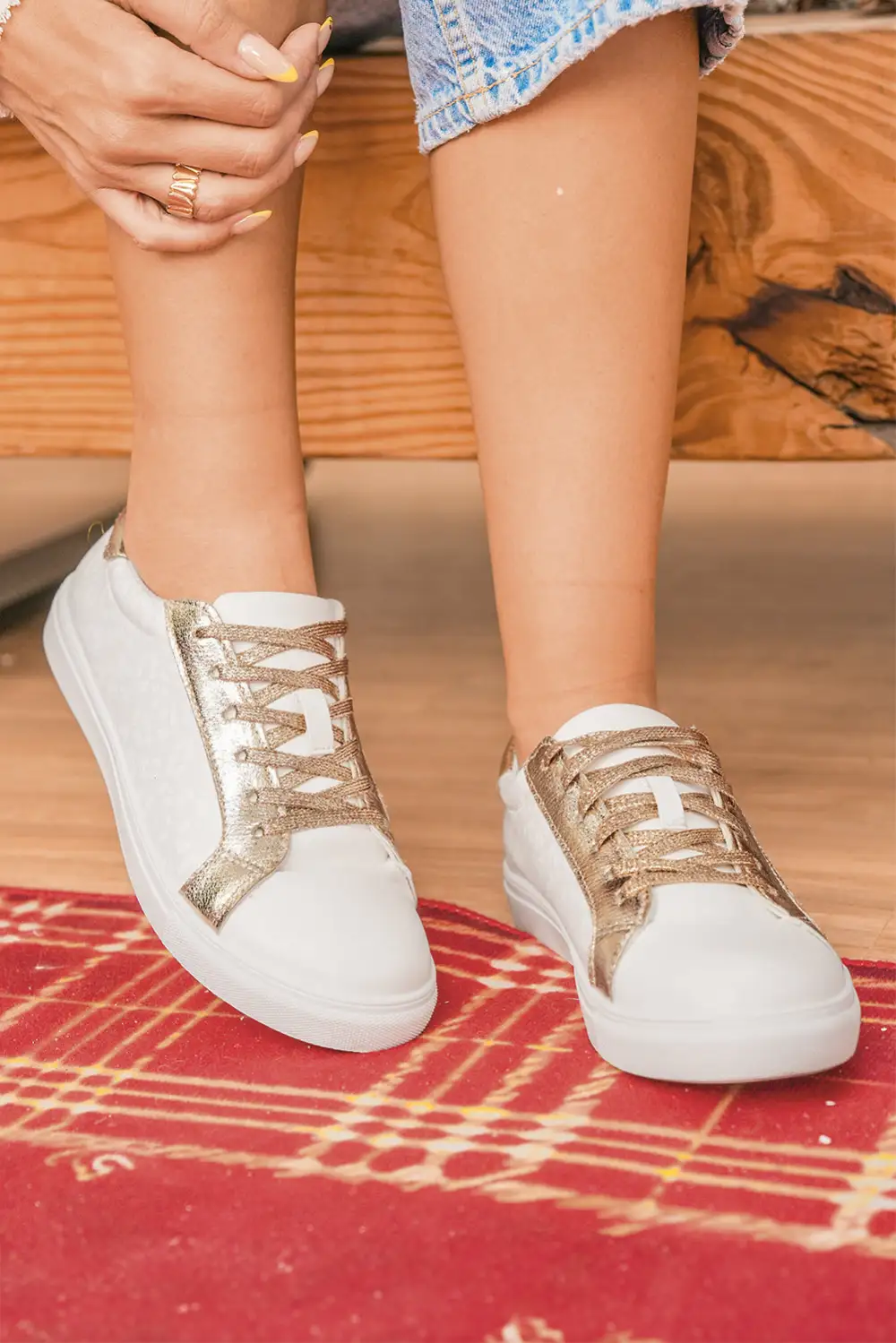 Classic Leather Lace Up Sneakers