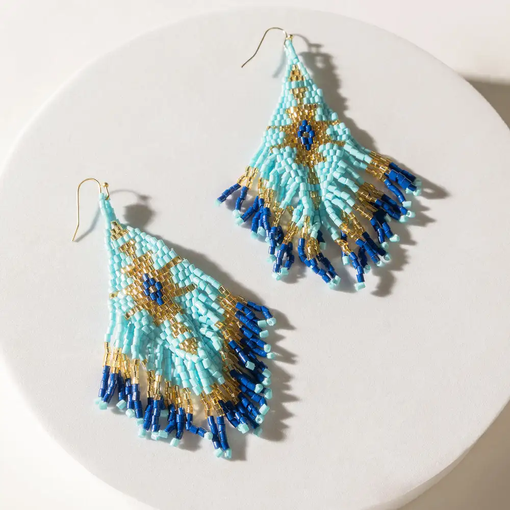 Graphic Layered Artful Statement Earrings