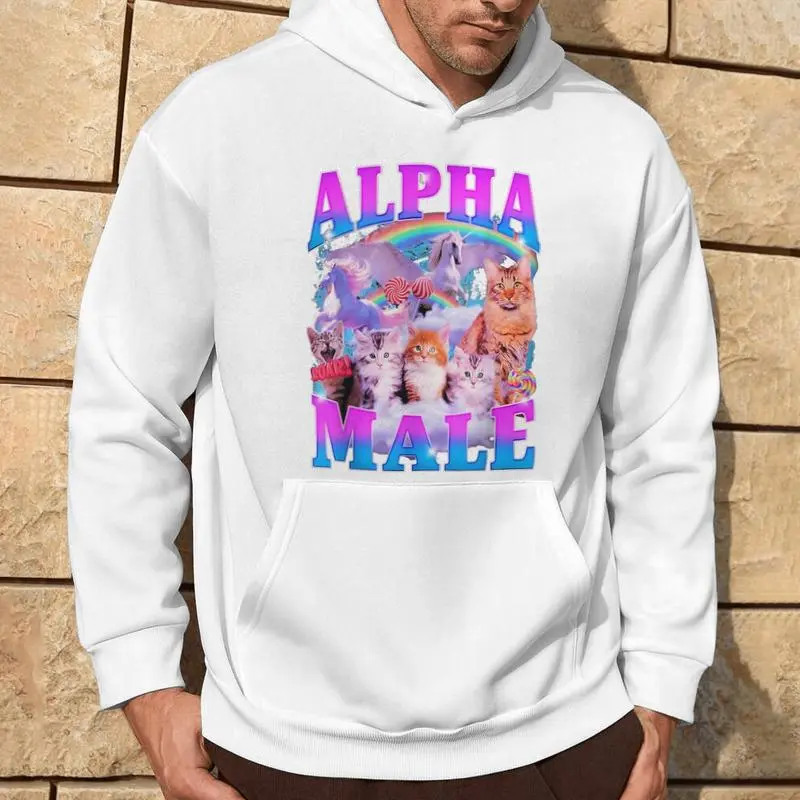 Cat And Unicorn Alpha Male Hoodie