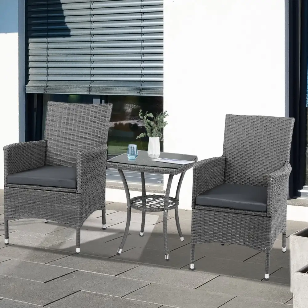 Rattan Multi Tier Garden Bistro Set