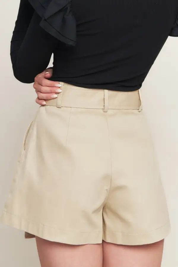 Sequin Belted Pocketed Skirt