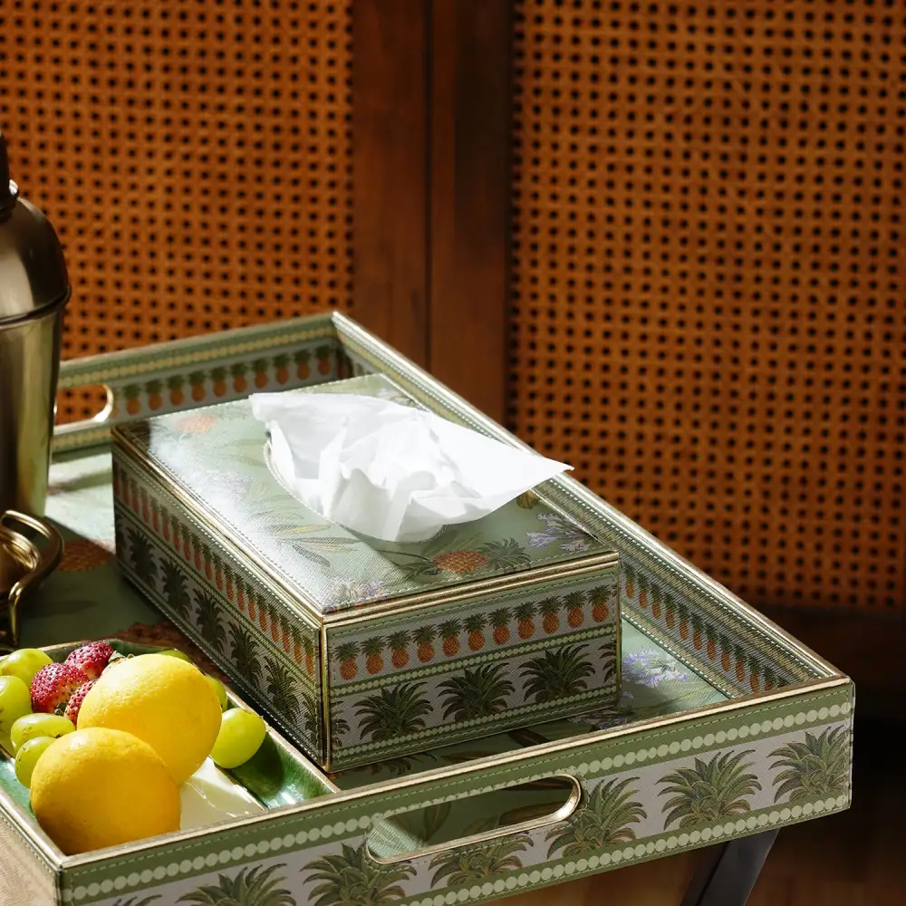 Green Pineapple Tissue Box Cover