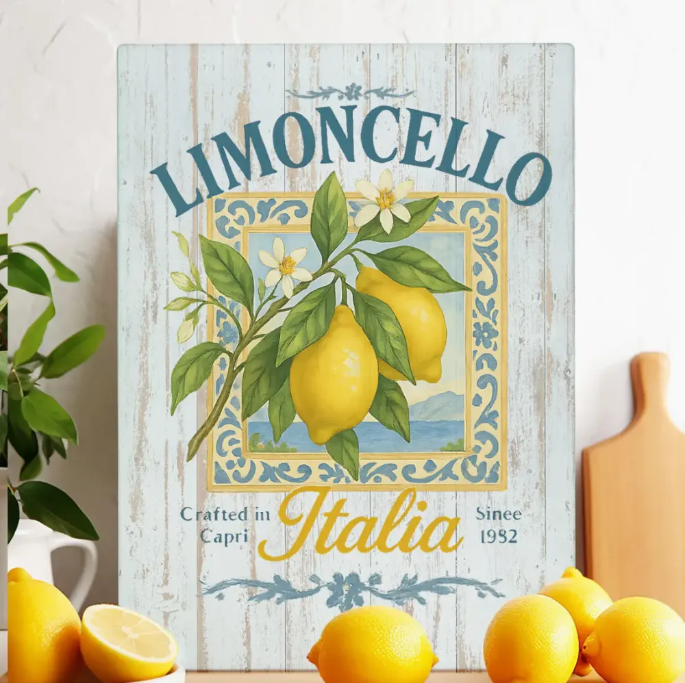 Lemon Motif Glass Trivet