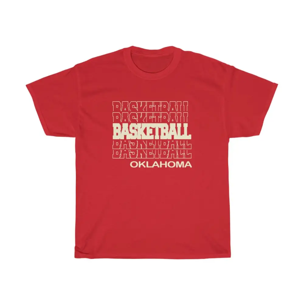 Basketball Oklahoma in Modern Stacked Lettering