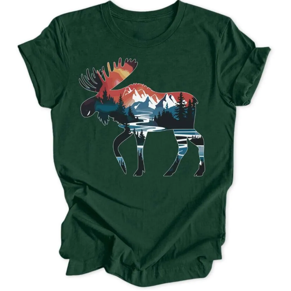 Watercolor Moose Women's T-Shirt