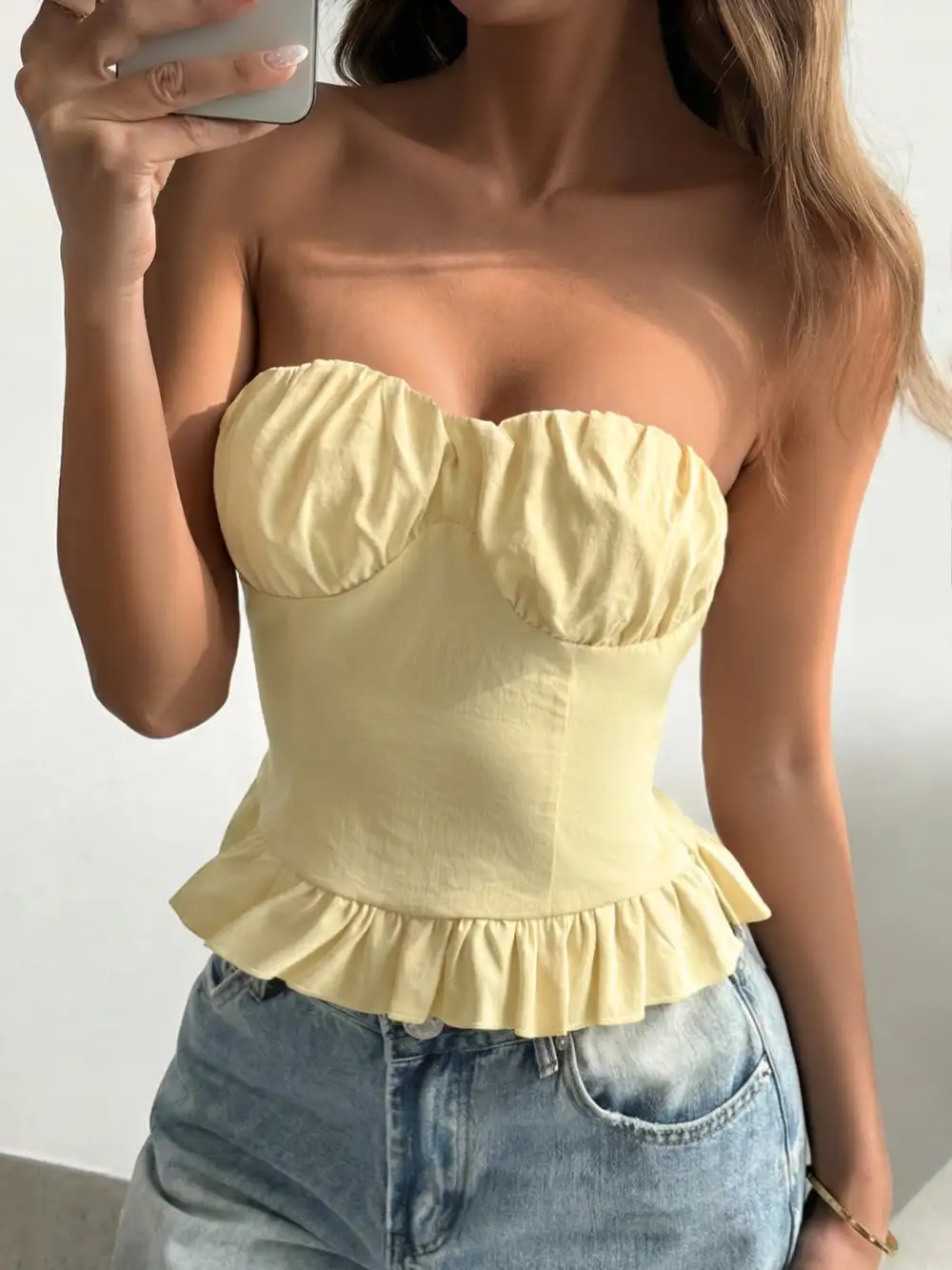 Ruffled Tube Top