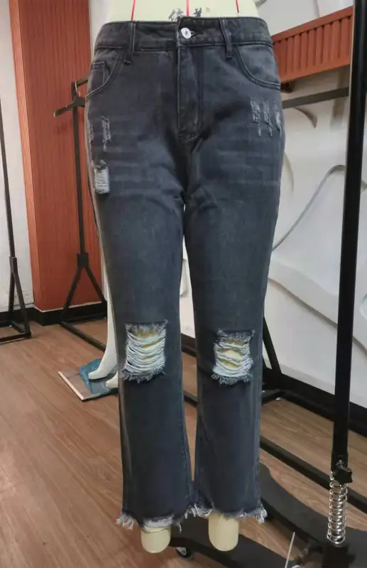 Anna Distressed Ripped Denim Jeans