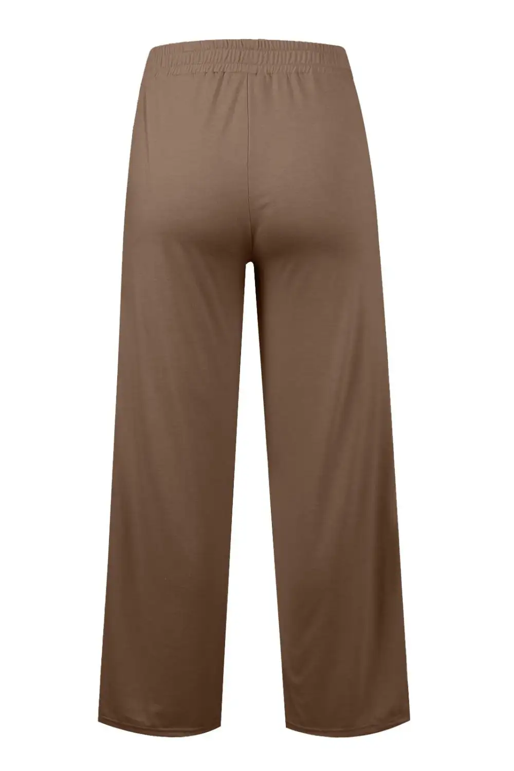 Relaxed Drawstring Elastic Waist Wide Leg Pants