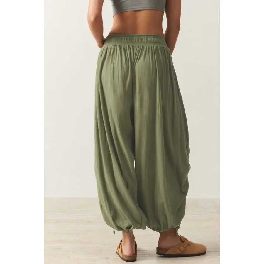 Drawstring Ruched Pants