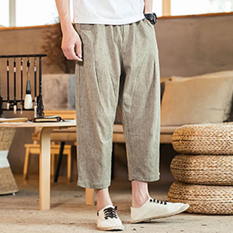 Drawstring Elastic Waist Pants