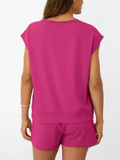 Tailored Drawstring Pocketed Top and Shorts Matching Set