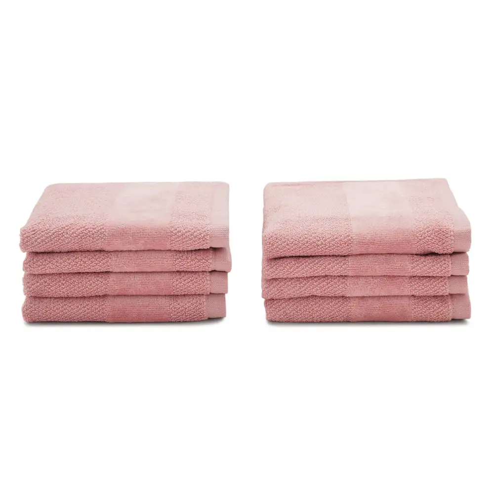 Soft Pink Cotton Face Towel Set