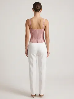 Floral Boned Women's Corset Top