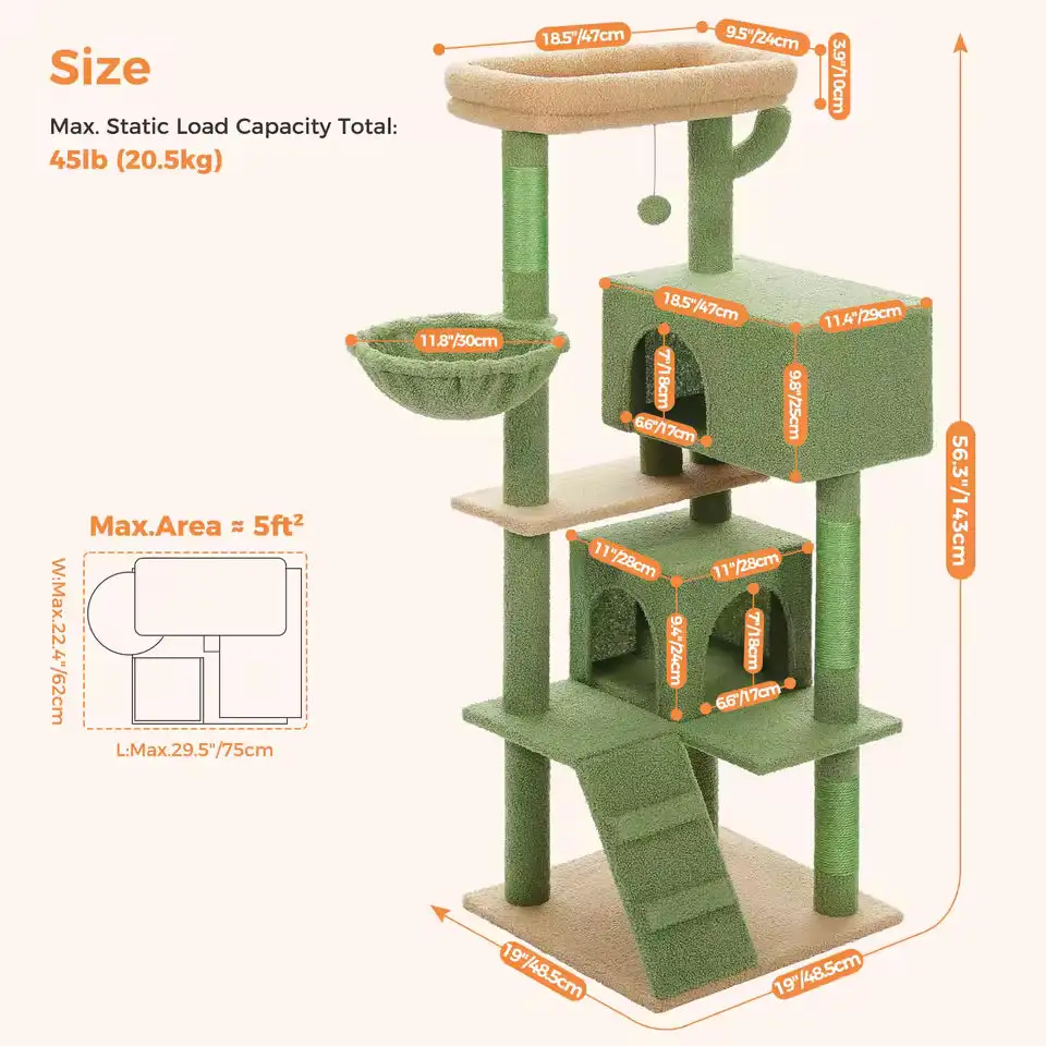 Cozy Feline Resting Structure Plush Cat Tree