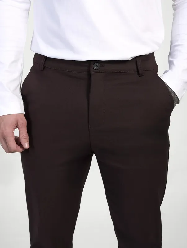 Dark Brown Stretch Pants