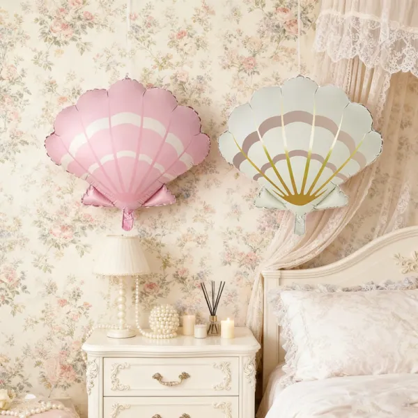 Pastel Seashell Mylar Balloons