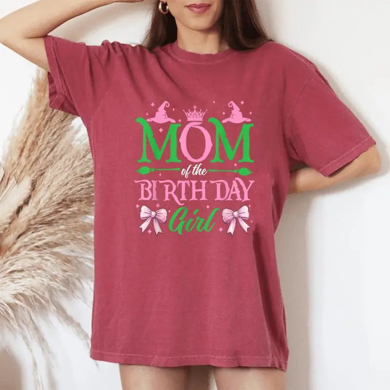 Mom Of The Birthday Girl Witch Family Party Men Women's Oversized Comfort T-Shirt