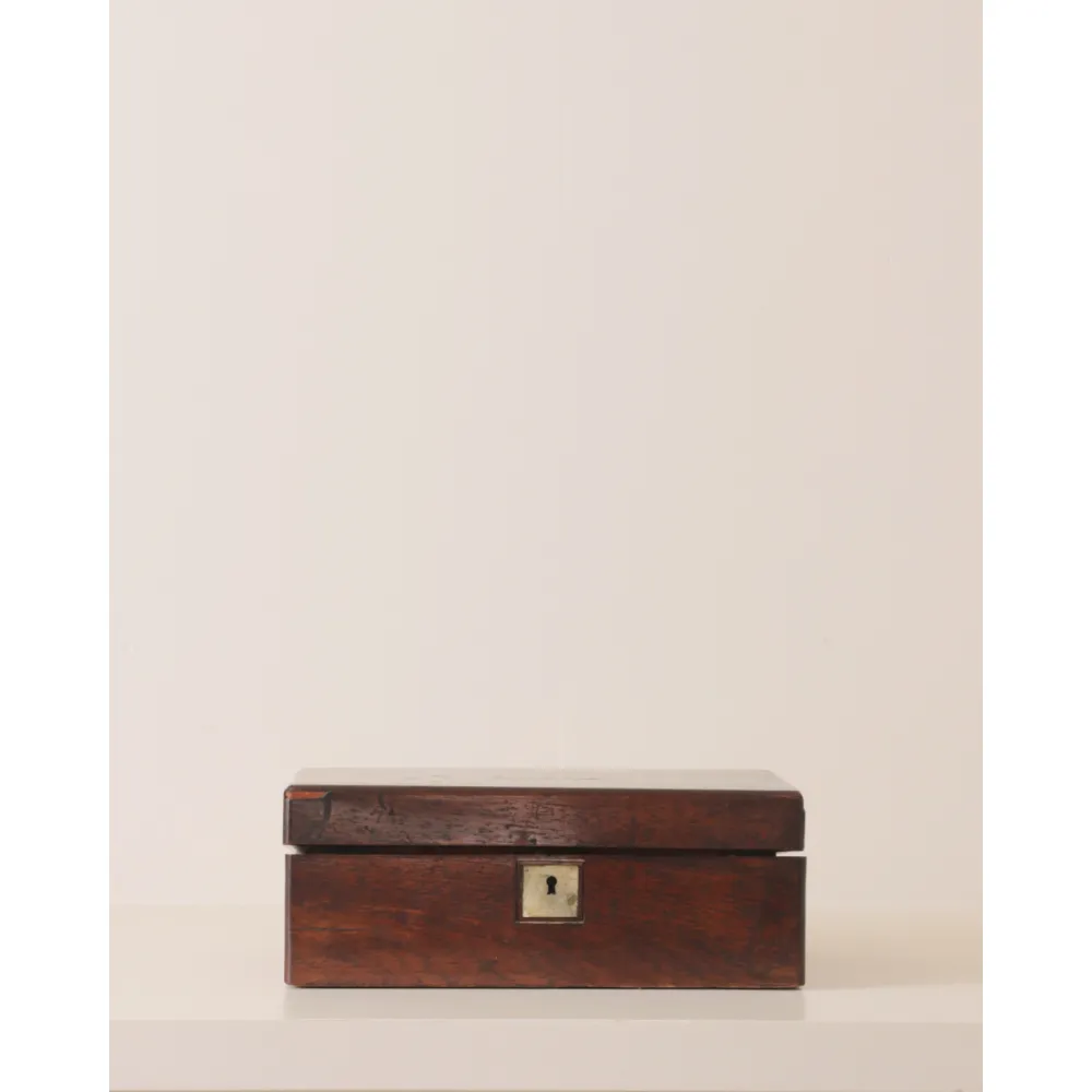 Antique Sloped Letter Writing Box