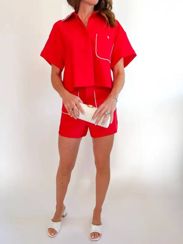 Collared Pocket Button Down Shirt