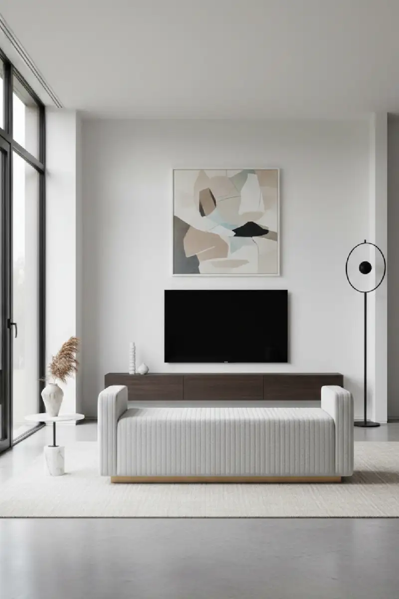 Channel-Tufted Tufted Fabric Accent Bench