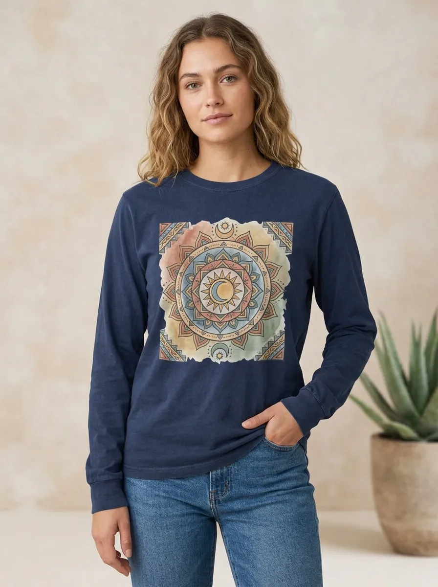 Boho Celestial Mandala T-Shirt Classic