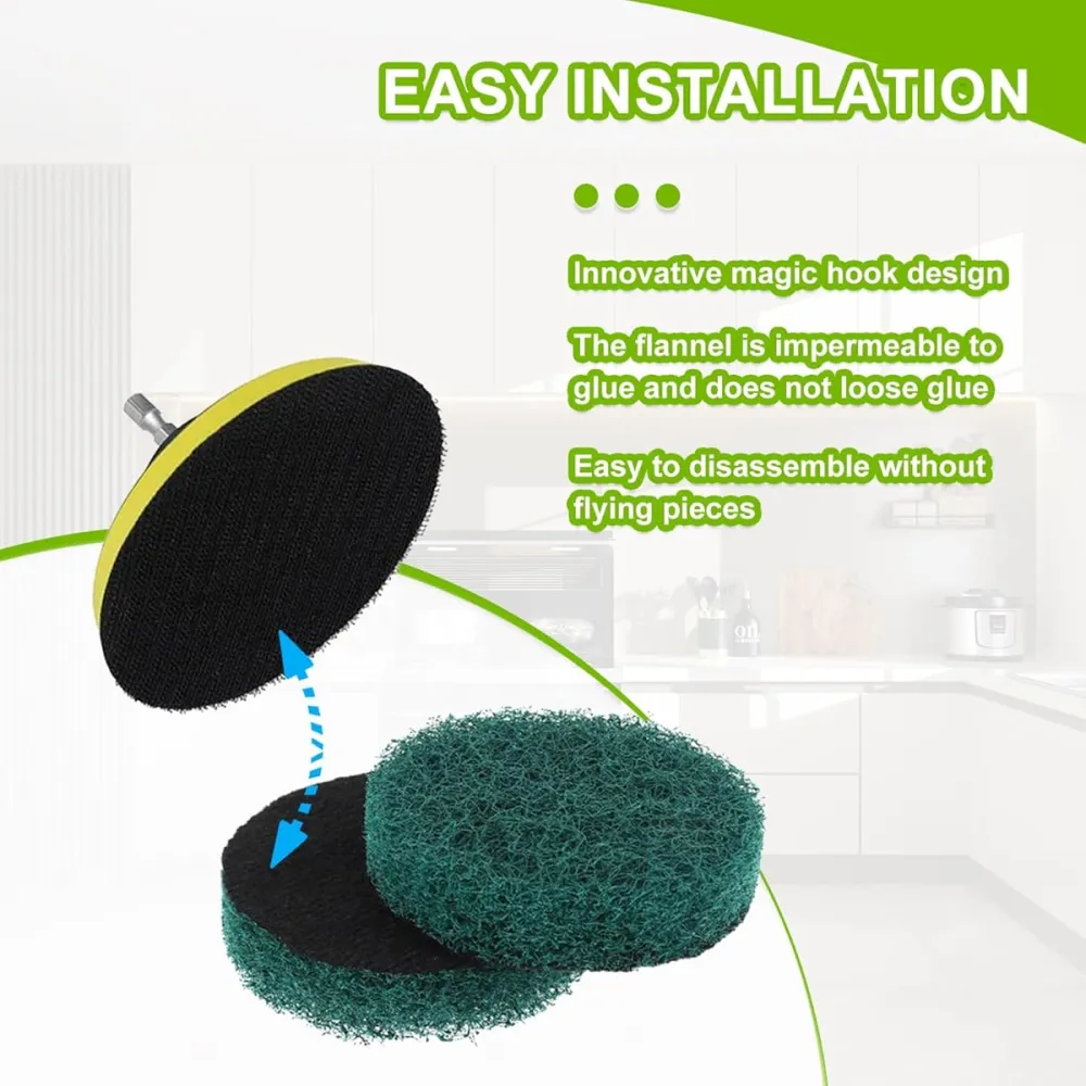 16pcs Multi-Use Scrubber Pads with Magic Hook Design