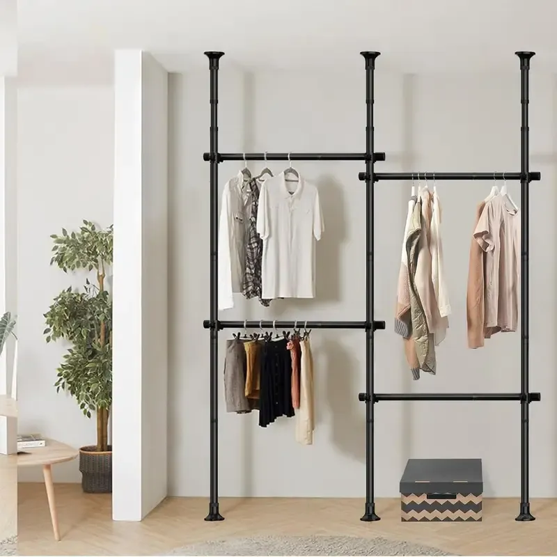 Outdoors Clothes Hanger Adjustable Wardrobe Shelf
