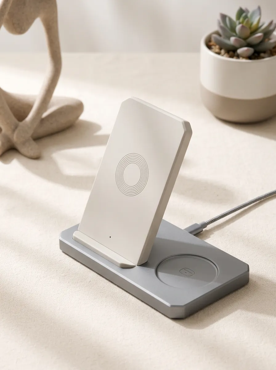 Unisex Minimalist Tech Gadget Dual-Station Printed Charger