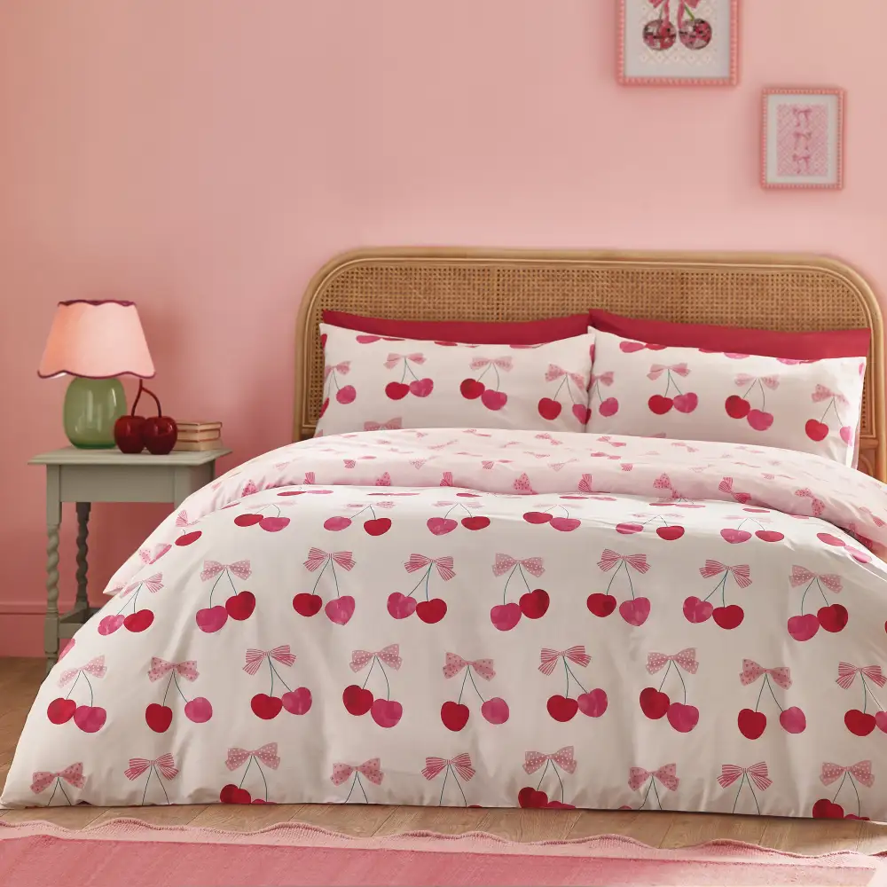 Classic Bedroom Reversible Printed Linen Duvet Cover Set