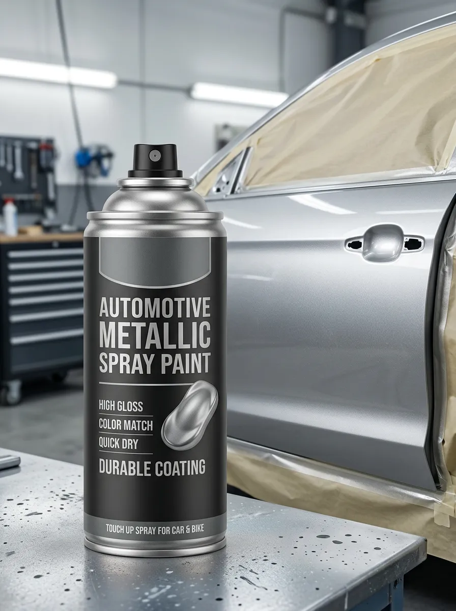 Metallic Silver Automotive Touch-Up Spray Paint