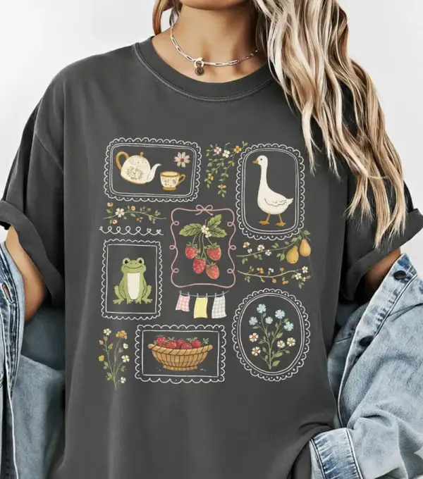 Goose Frog Graphic Top