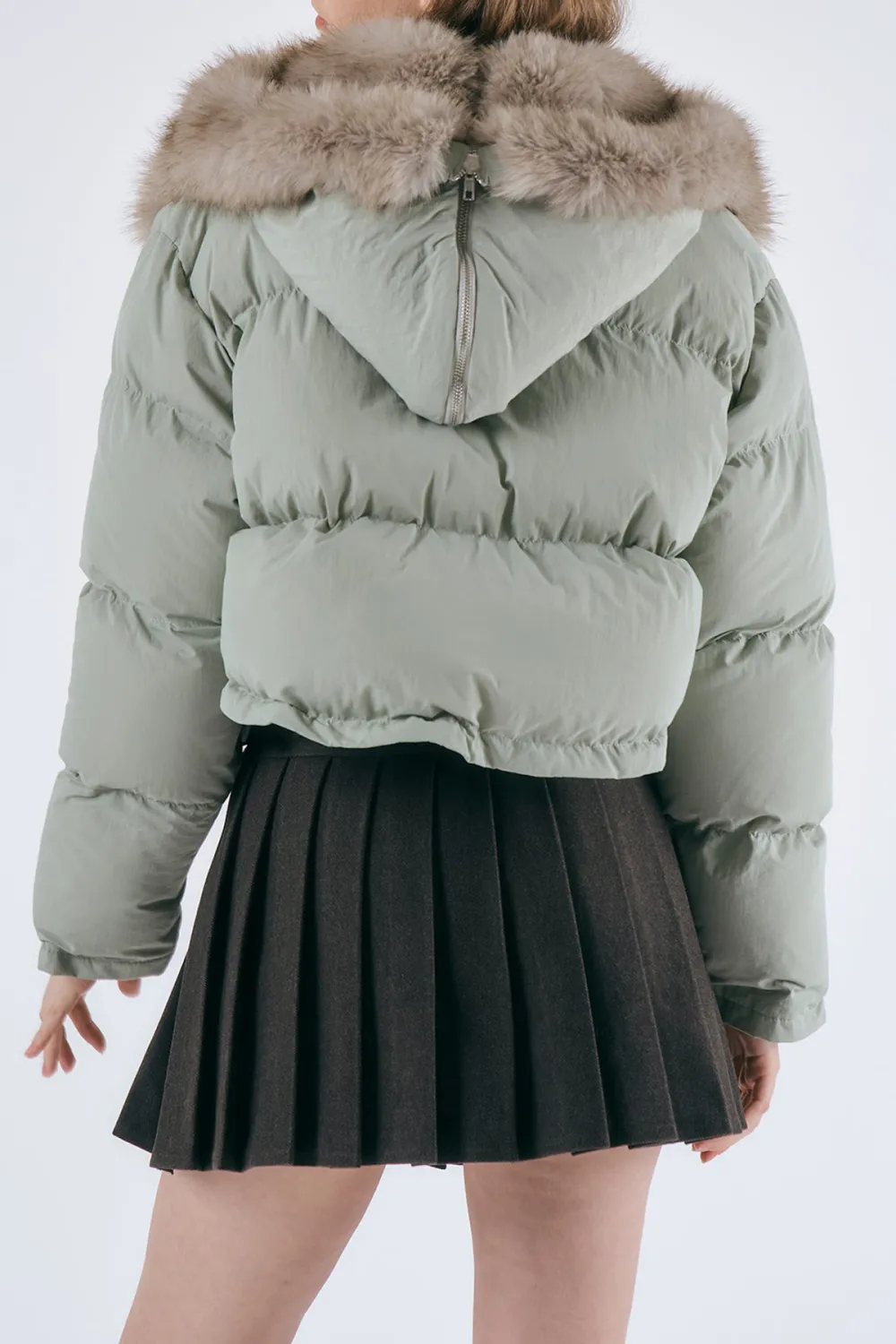 Faux Fur Trim Puffer Jacket