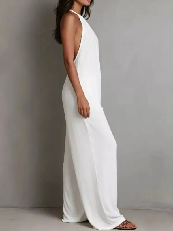 Sleeveless Wide Leg Jumpsuit