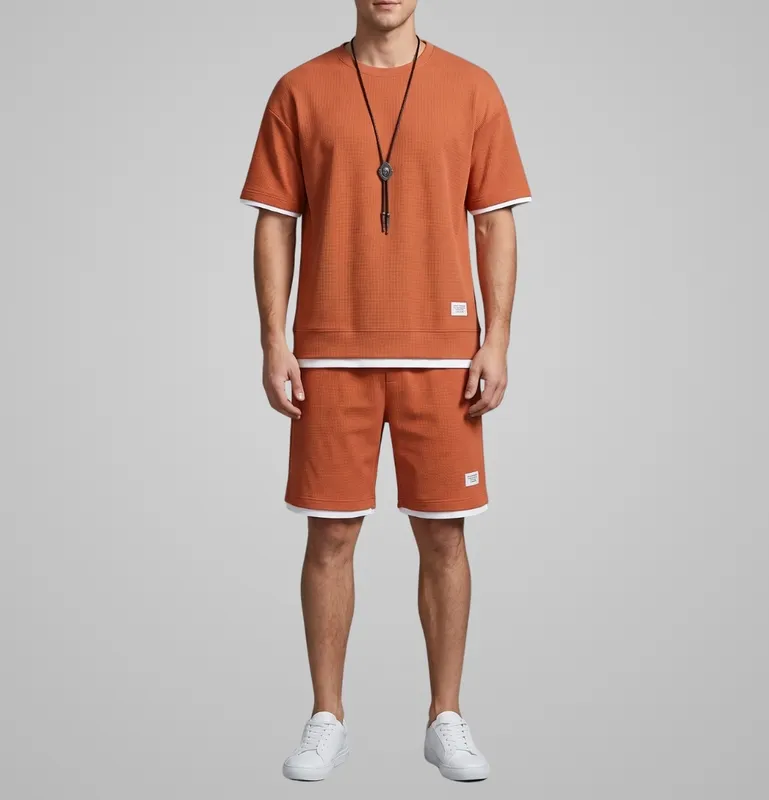 Waffle Knit Lounge Two Piece Set